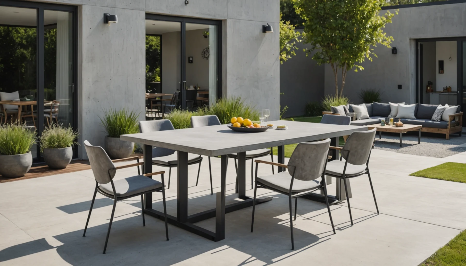 fabriquer table béton extérieur