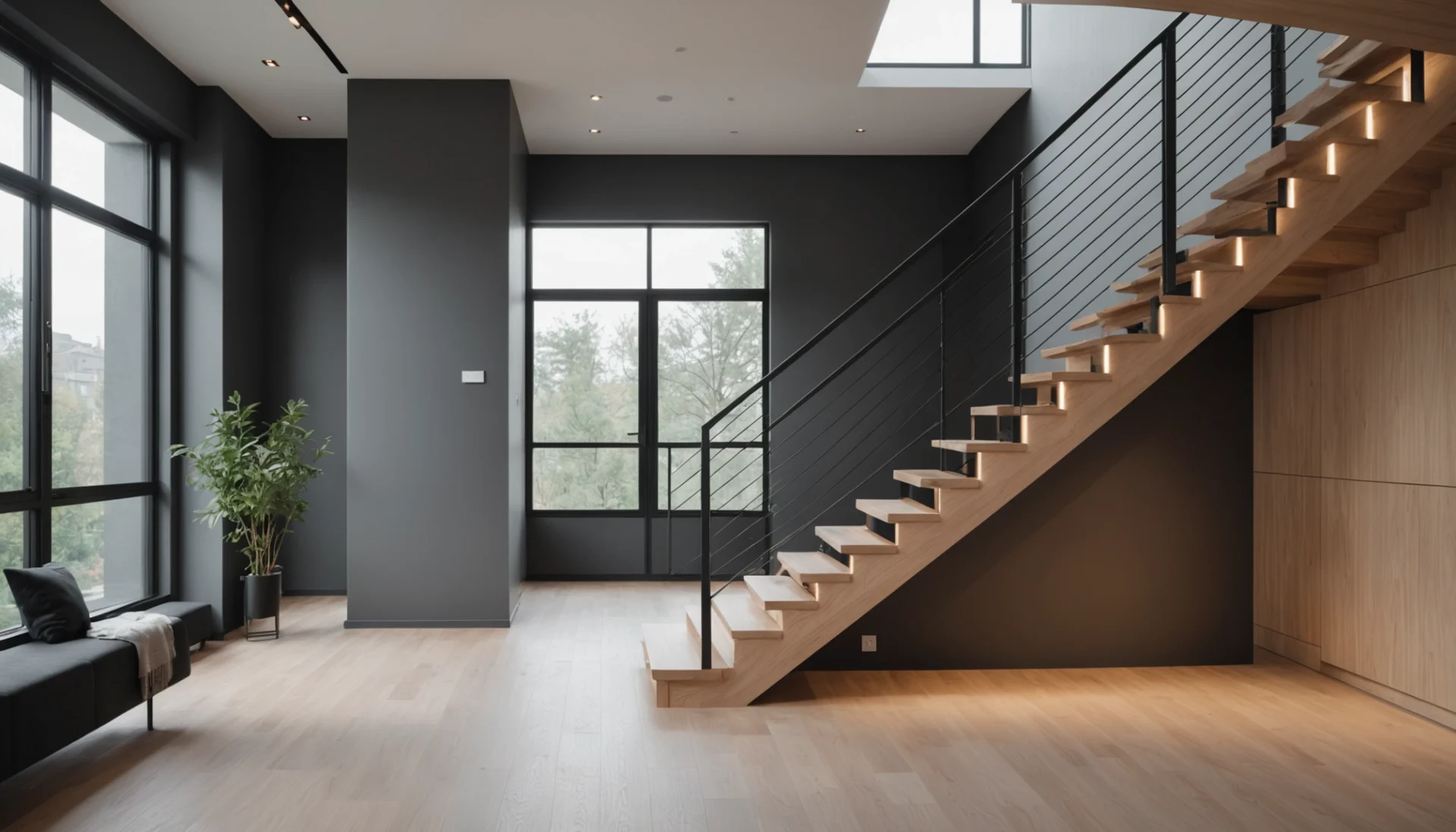 garde-corps escalier intérieur moderne