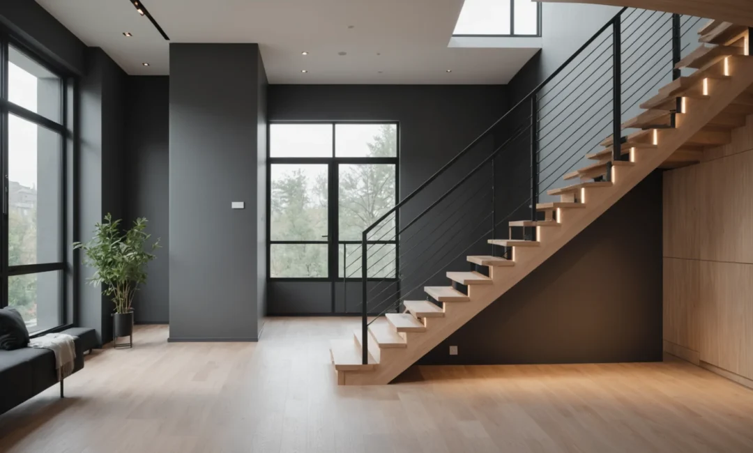 garde-corps escalier intérieur moderne