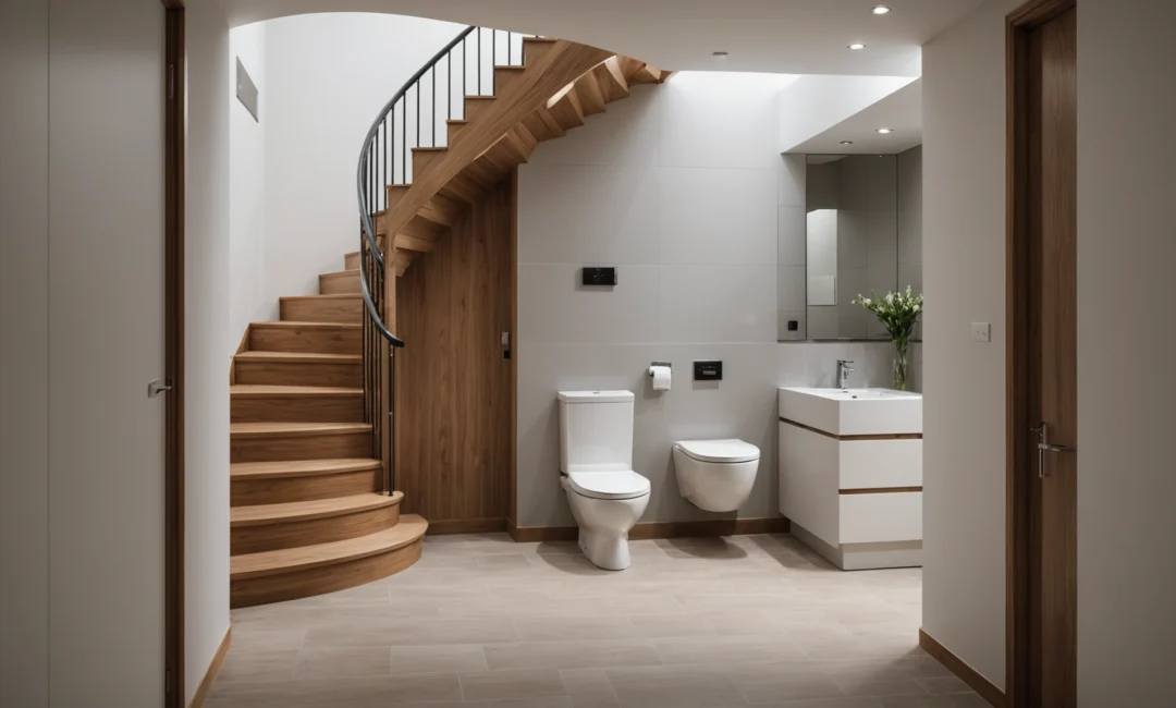 wc sous escalier