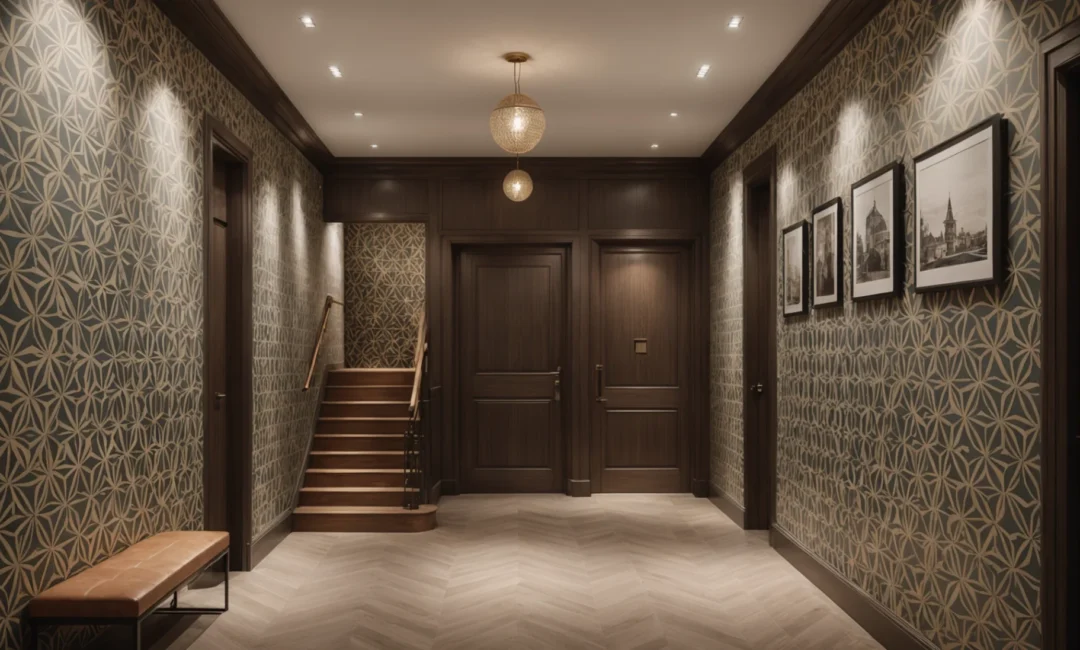 papier peint pour couloir et escalier